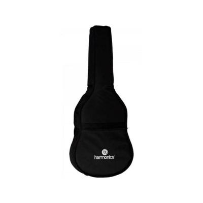Capa para Violão Folk Nylo? Luxo Totalmente Acolchoada Preta Harmonics