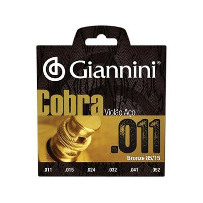 Corda de Violão Geeflk Bronze Cobra 85-15 0,011 Alma de Aço Revestimento Bronze 85-15 Giannini
