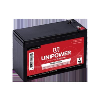 Bateria UP1270SEG 12V 7,0Ah com Terminal F187 Preto Unipower