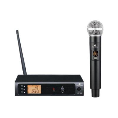 Microfone sem Fio HSF-200 Sistema UHF com Display Digital Preto Harmonics