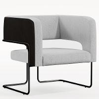 Kit 02 Poltronas Preto Corano Preto C-05 Linho Cinza D-315 - 7