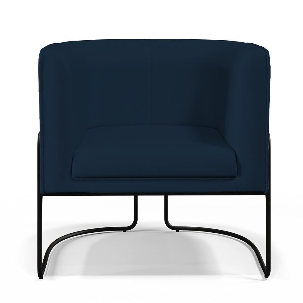 Kit 02 Poltronas Preto Betina D02 Veludo Azul Oxford C-304 - 6