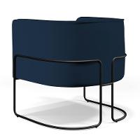 Kit 02 Poltronas Preto Betina D02 Veludo Azul Oxford C-304 - 2