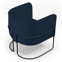 Kit 02 Poltronas Preto Betina D02 Veludo Azul Oxford C-304 - 3