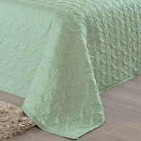 Kit Cobre Leito Desirée Queen Bordado Micropercal 200 Fios 3 Peças - Verde - 2