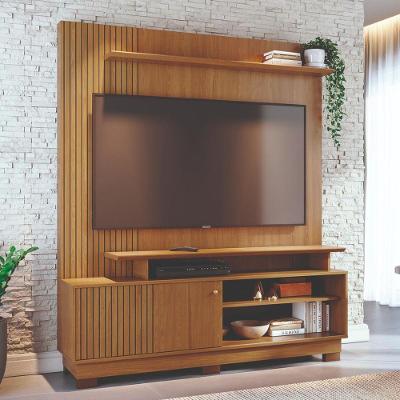 Home Theater Ares para TV Até 65" 160CM MDP com Porta de Correr Cumaru Madetec Móveis