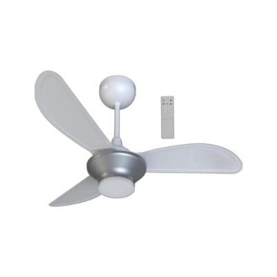 Ventilador de Teto Ventisol 30W 90CM 3 Pás Mistral Branco-Cinza Bivolt