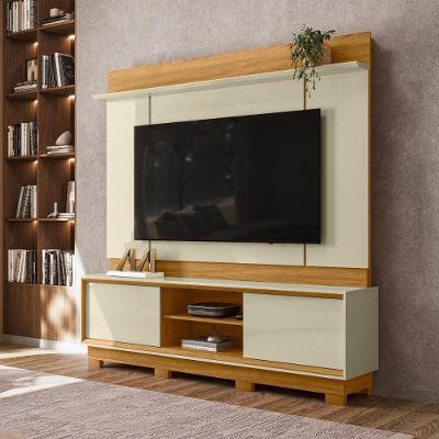 Home Theater Siena para TV Até 75" 183,5CM MDP Cumaru e Opala Madetec Móveis
