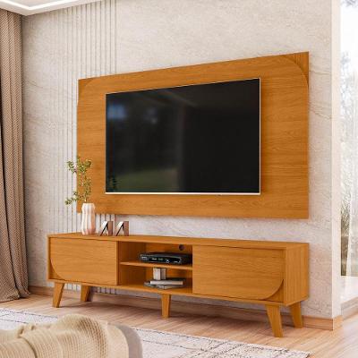 Rack Bancada com Painel para TV Até 65 Duna 182CM MDP Cinamomo Madetec Móveis