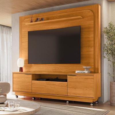 Home Theater Nilo para TV Até 75" 200CM MDP com Gaveta Cinamomo Madetec Móveis
