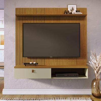Painel Suspenso Íris para TV Até 55" 141CM MDP-MDF Cumaru e Opala Madetec Móveis
