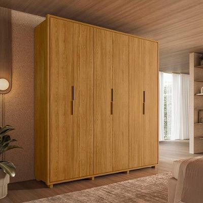 Guarda Roupa Casal Matisse 6 Portas de Giro 4 Gavetas MDF-MDP Cumaru Madetec Móveis