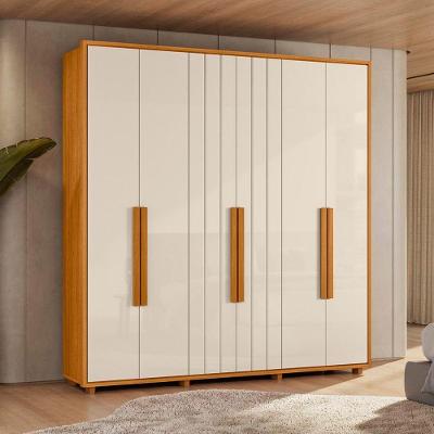 Guarda Roupa Casal Veronese 6 Portas de Giro 4 Gavetas MDF-MDP Cinamomo - Off White Madetec Móveis