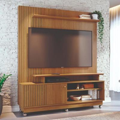 Home Theater Ares para TV Até 65" 160CM MDP com Rodízios Cumaru Madetec Móveis