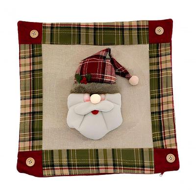 Capa De Almofada Decoração Natalina Papai Noel Enfeite 45cm
