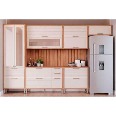 Módulo Cozinha Eloise 3 Portas 1 Gaveta MDF 120CM Cinamomo-Off White MGM