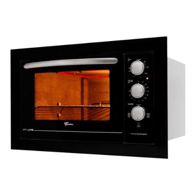 Forno Elétrico de Embutir Fischer Fit Line 48L 1600W Autolimpante Preto 110V