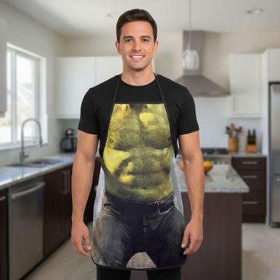 Avental Personalizado Homem Desenho Hulk 100% Poliéster para Churrasco Verde Recanto da Costura 03