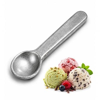Pegador Colher de Sorvete Açaí Alumínio Fundido Resistente para Sorveterias Prata 18CM
