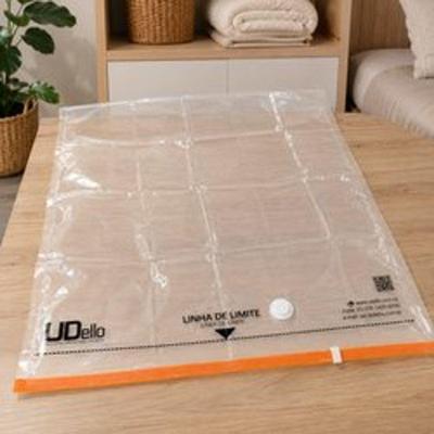 Saco para Armazenamento a Vácuo Saco Vacuo Bag m 45x65cm Polipropileno e Polietileno Transparente