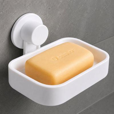 Suporte para Sabonete com Ventosa Adesiva Plástico Resistente Instalação sem Furos Branco Dello