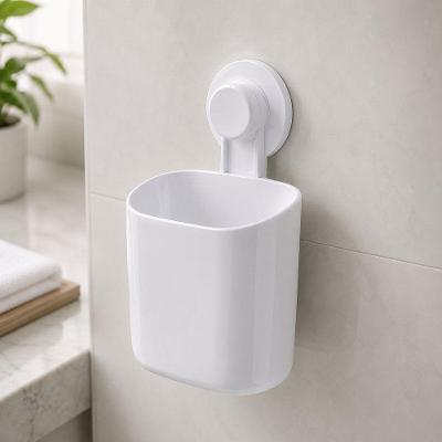 Suporte Multiuso Udello com Ventosa Adesiva Plástico Organizador para Banheiro e Cozinha Branco