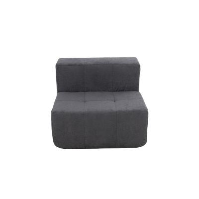 Sofá Modular Kappesberg Boucle Titanio 1 Lugar Fixo 84CM Titânio Kappesberg
