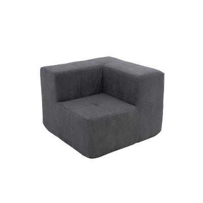 Sofá Modular Boucle Titanio 1 Lugar Fixo 86CM Cinza Kappesberg