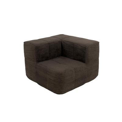 Sofá Modular Boucle 1 Lugar 86CM Marrom Couro Sintético Kappesberg