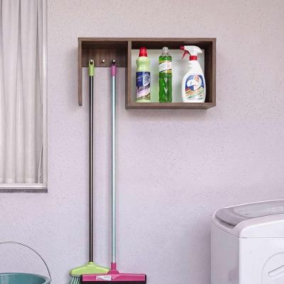 Nicho Organizador Braga sem Porta 1 Prateleira MDP 60CM Nogal Mercado das Prateleiras
