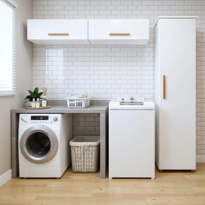 Lavanderia Modulada Uberaba 3 Portas 6 Prateleiras MDP 115,5CM Branco