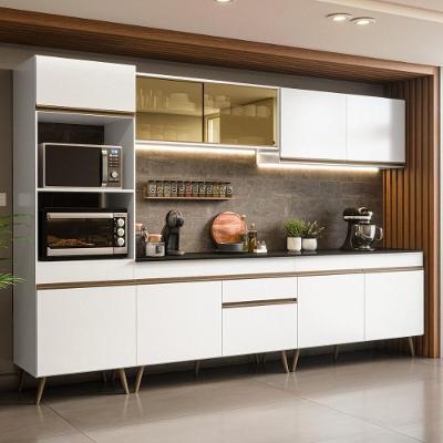 Cozinha Completa Florença MP2441 10 Portas 1 Gaveta MDP 302CM Branco Multimóveis