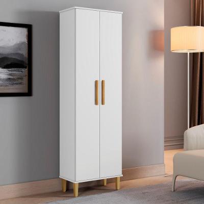 Armário Multiuso Goiania 2 Portas 5 Prateleiras MDP 60CM Branco Kaiki