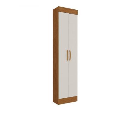 Armário Multiuso Uruguay 2 Portas 4 Prateleiras MDP 62CM Nogueira com Off White