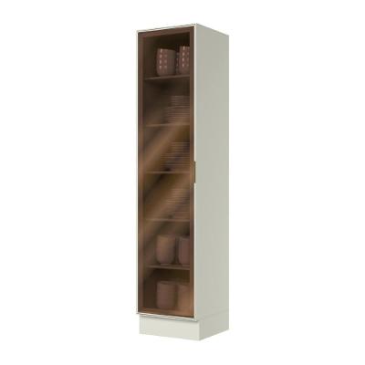 Cristaleira C666 Fineze Duna Cristal 4 Portas 5 Prateleiras MDF Vidro Reflecta Areia HP Móveis Henn