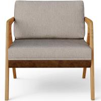 Kit 04 Poltronas Pietra L02 Couríssimo Marrom Linho Bege - 7