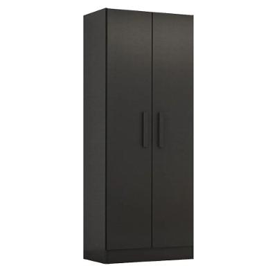 Armário Multiuso Organizador Belém 2 Portas 4 Prateleiras Preto Notável Móveis