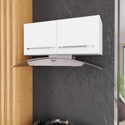 Armário Aéreo para Geladeira Viena 2 Portas MDP 70CM Branco Fidelita Móveis