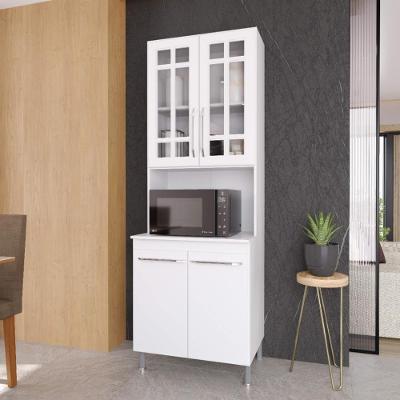 Torre Quente Modulada para Forno Viena 4 Portas MDP 70CM Branco Fidelita Móveis