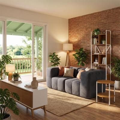 Sofá Modular 2 Lugares Com 2 Cantos Kappesberg Boucle Titanio