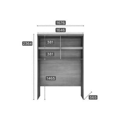 Módulo De Quarto Rizon Armário Ponte Aéreo Casal/queen 167cm /linea C/ 4 Portas Cumaru/fendi - Novo Horizonte