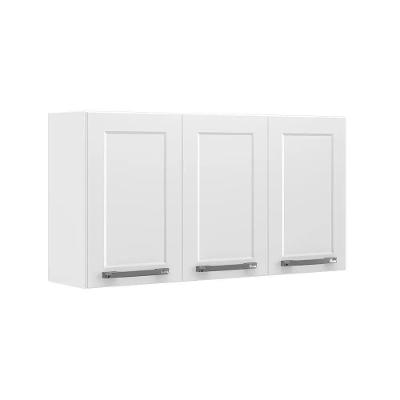 Armário Aéreo de Cozinha Florença 105CM 3 Portas Aço Branco Itatiaia