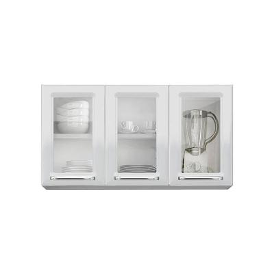 Armário Aéreo de Cozinha Luce IPV3-105 105CM 3 Portas Aço Basculante Branco Itatiaia