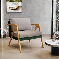 Kit 03 Poltronas Sala L02 Facto Verde Musgo Linho Bege - 13