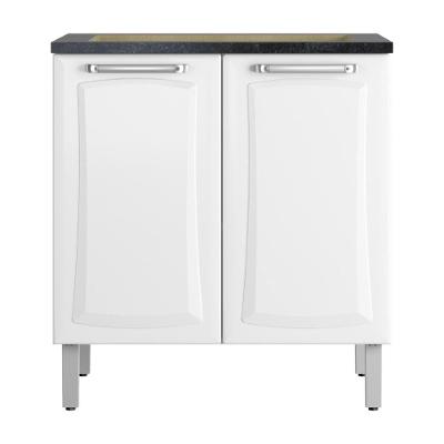 Balcão para Cooktop Tarsila 2 Portas 1 Prateleira Aço 80CM Branco