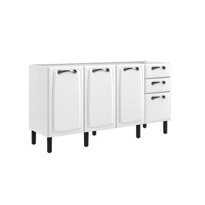 Balcão de Cozinha New Premium 4 Portas 2 Gavetas 160CM Branco Itatiaia