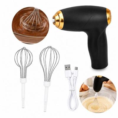 Batedeira Eletrica Portatil Misturador Manual sem Fio ABS e Aco Inoxidavel Recarregavel USB 2 Fouets