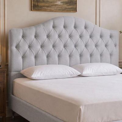 Cabeceira para Cama Box Queen Balence Madeira Maciça Suede Off White Sallar Home