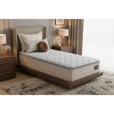 Colchão Solteiro Espuma Ortopédico D45 Shelby Pillow Top Americano 88x188x24 Azul Hellen Estofados