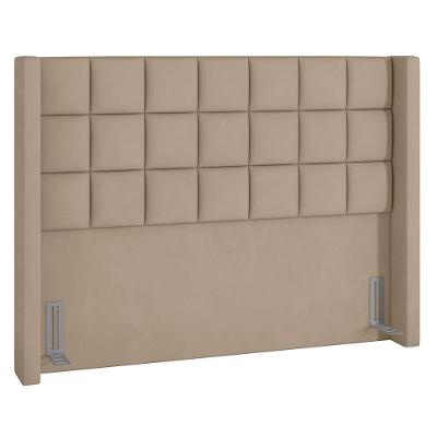 Cabeceira Cama Box Casal Queen 160cm P05 Paris Veludo Bege